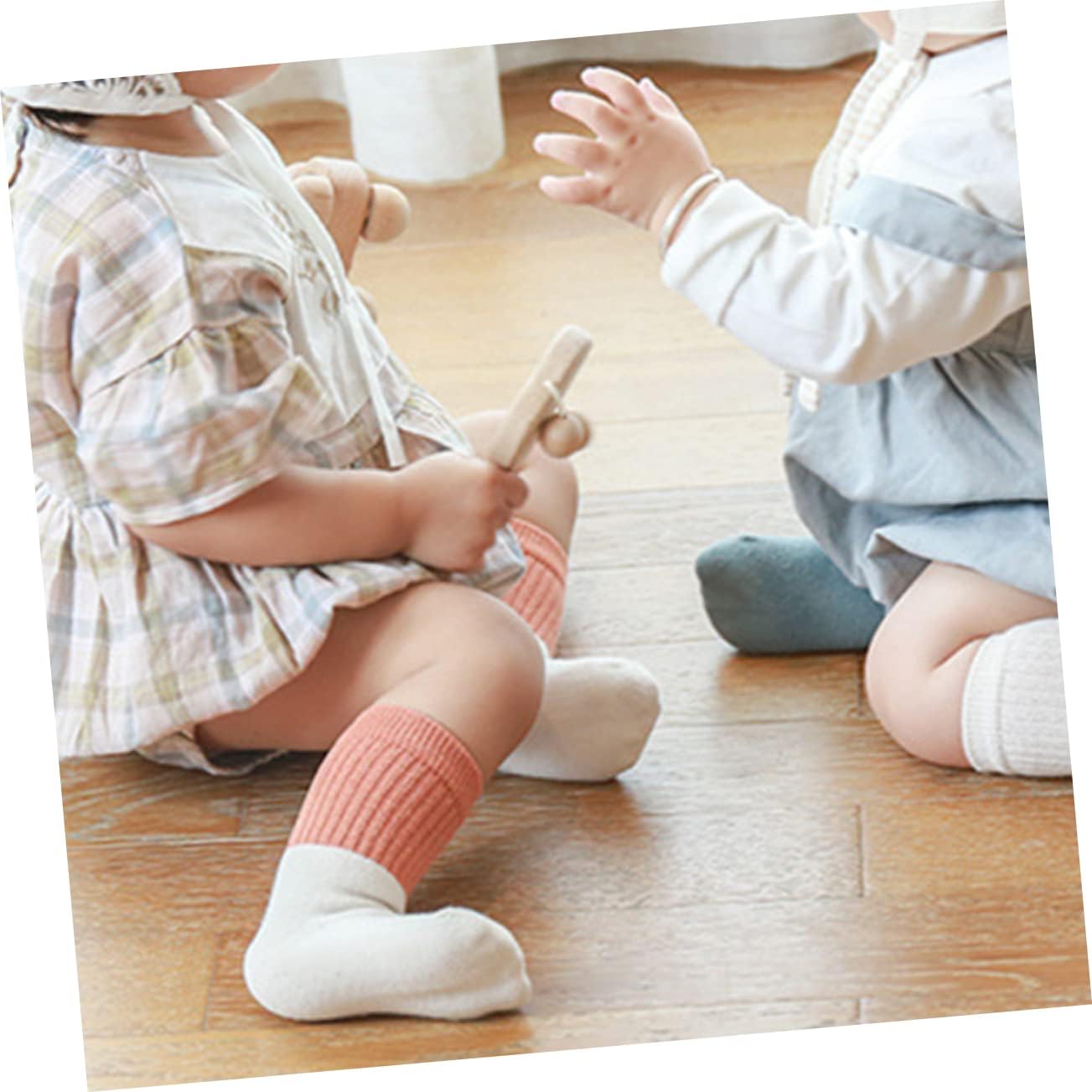 CALLARON 4pairs Simple Warm Socks Newborns Cotton Socks Boys Girls Comfortable Winter