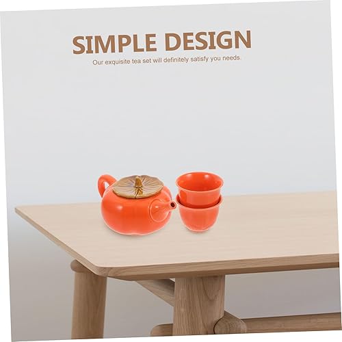 Miniatura 9 de Juego de té de porcelana de 3 piezas, tetera y tazas de cerámica Teaware Set Kung Fu Teapot Material