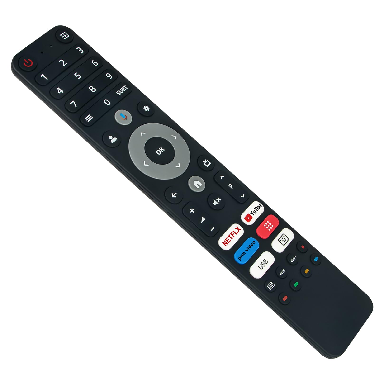 Spraakafstandsbediening Voor Blaupunkt En ChiQ TV – Vervangend, Infrarood, Bereik Tot 10 Meter, Compatibel Met O.a. L32H7G, U43QM8G, U50QM8E