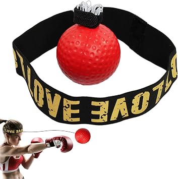 Reflex Headband Set: Sensitive Rubber Punching Accessory, Speed Equipment, Precision Bounce Tool Including Comfortable Sweat Band | Fitness Training