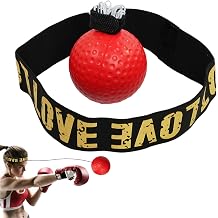 Reflex Headband Set Sensitive Rubber Punching Accessory, Speed Equipment, Precision Bounce Tool Including Comfortable Sweat Band | Fitness Training
