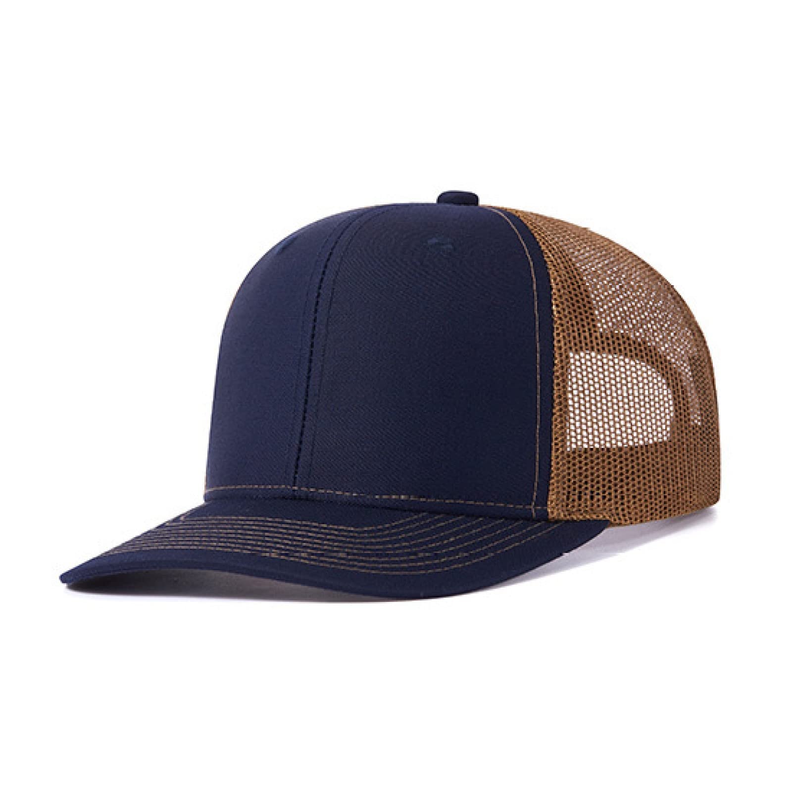 HaloHorus Trucker Hat Workout Hat for Men Women, Adjustable Athletics Baseball Cap for Running, Fishing, Hiking, P6-navy-brown, One Size — image 1