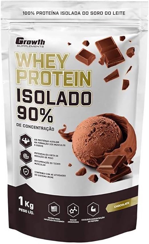 Whey Protein 90 Isolado 1kg Original Growth Supplements (Natural