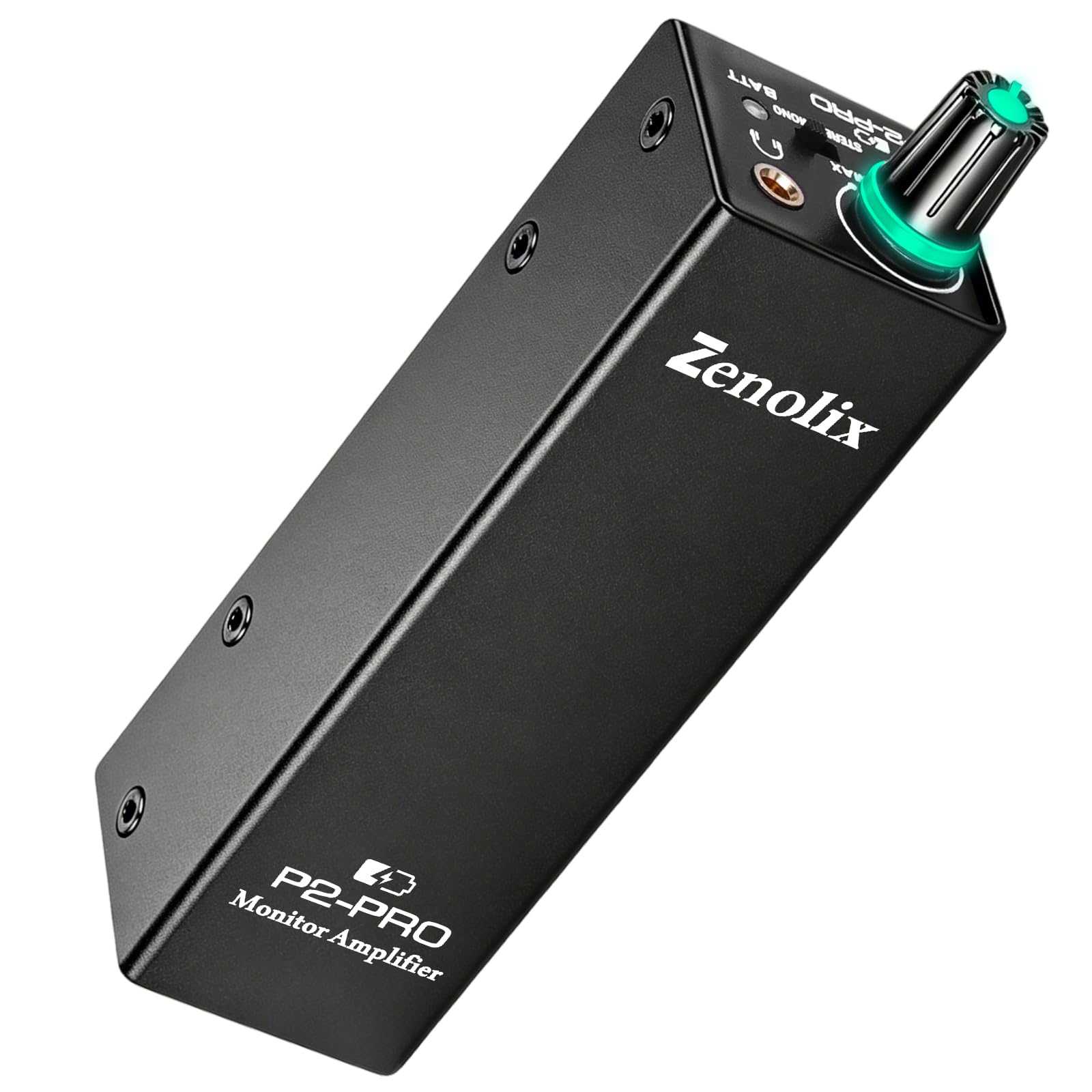P2-Pro Tragbarer In-Ear-Monitorverstärker, Kopfhörerverstärker mit XLR/TRS-Eingängen, 3,5-mm-Ausgang, Kopfhörerverstärker mit robustem Gürtelclip, Stereo/Mono-Schalter für Schlagzeuger