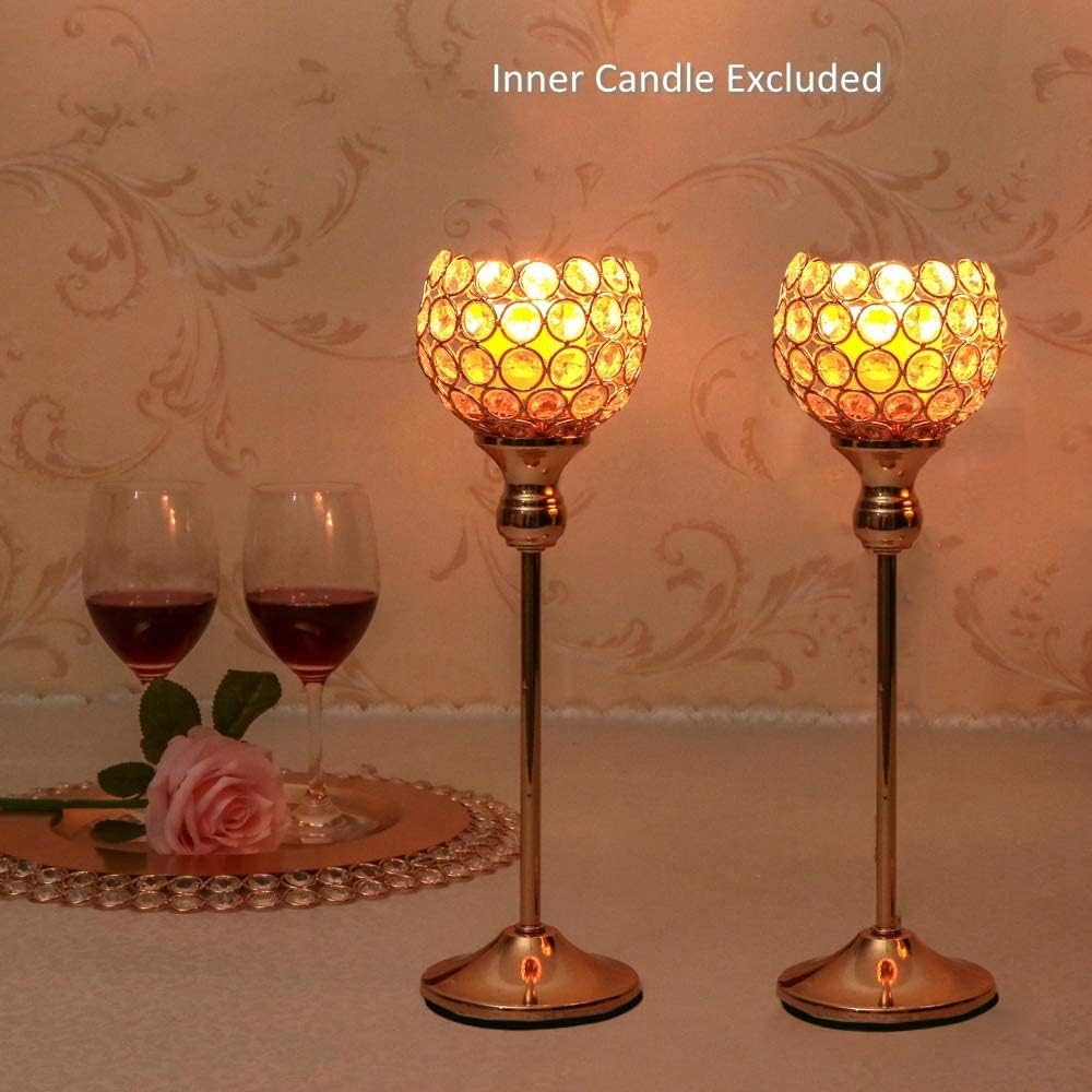 2pcs Crystal Votive Candle Holders for Wedding Home Decoration image 4