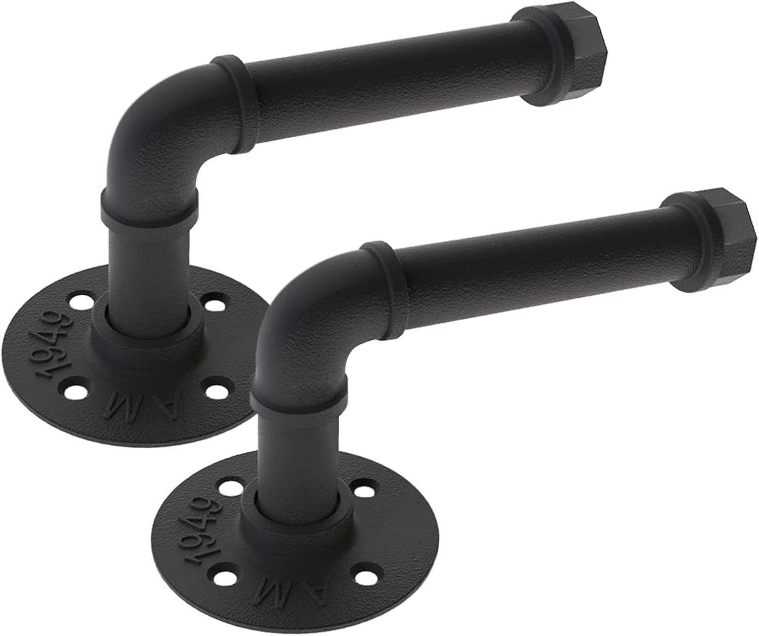 Industrial Style Duct Paper Towel Holder, Retro Country Style Paper Towel Holder, Heavy-Duty Duct roll Paper Holder, Suitable for Bathroom, Bedroom, Kitchen, and Outdoor use (Black). (2, 13 inch)