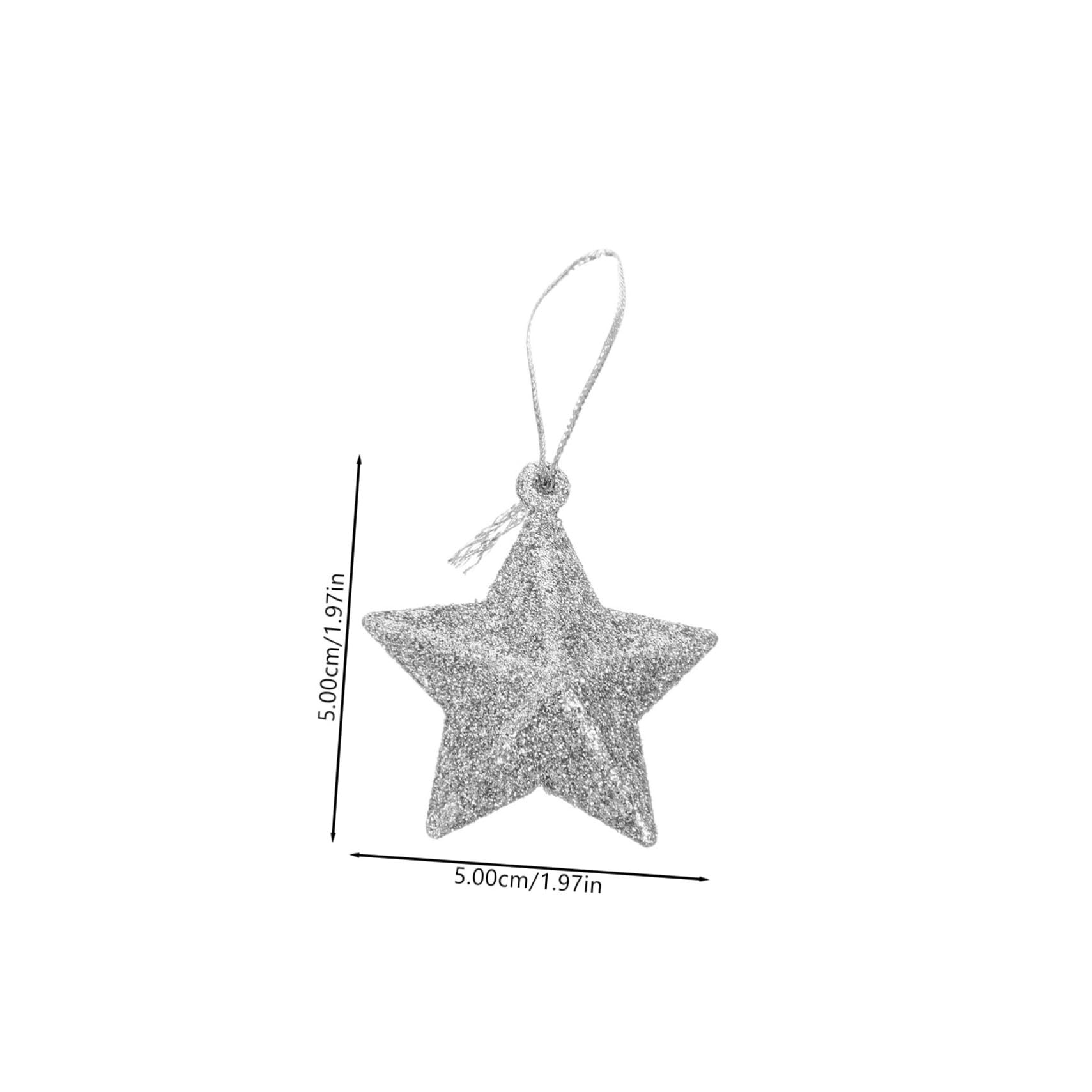 STOBAZA 48pezzi Decorazioni Natalizie Forma Di Stella Glitterata Adornamenti Per Albero Di Natale Da Accessori Festivi Per Feste Di Natale e Capodanno