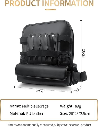 Miniatura 3 de Aparejo profesional para peluqueros - Bolsa de tijeras de peluquería de cuero sintético - Almacenamiento de herramientas de corte de pelo -