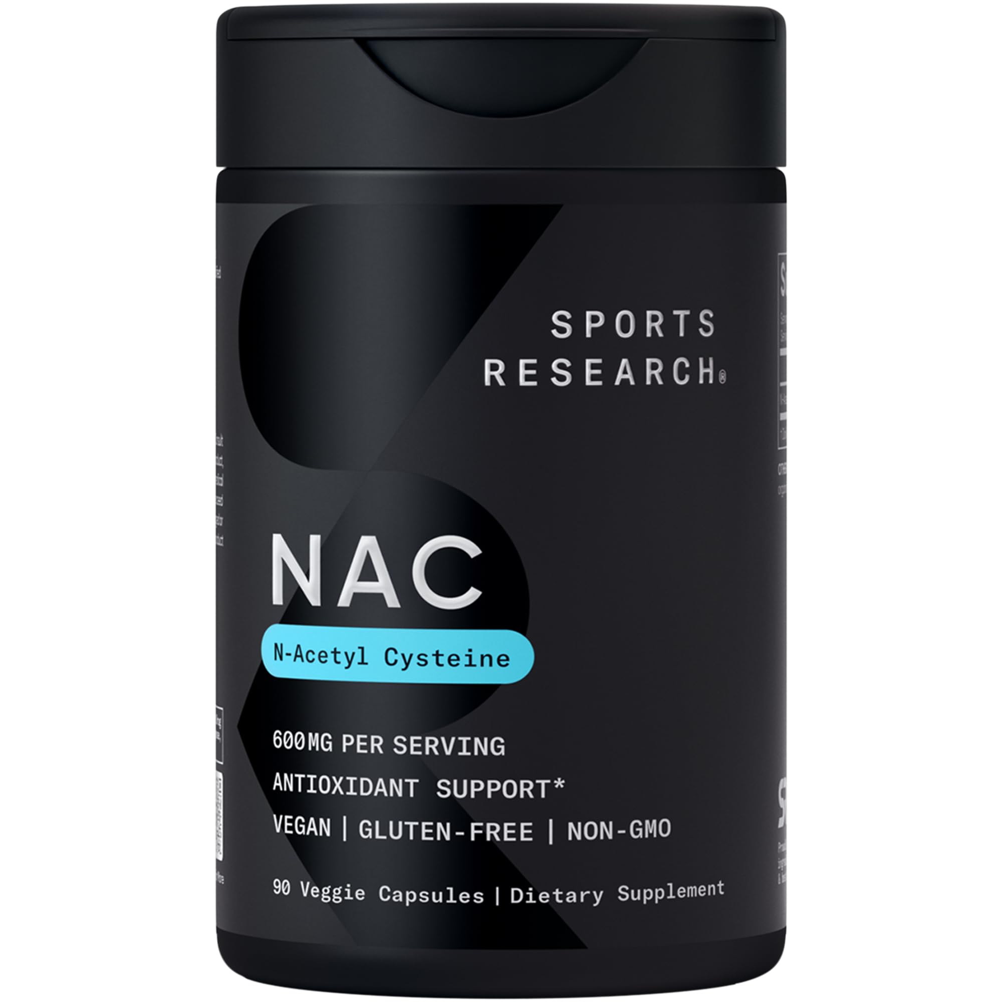 N-Acetyl L-Cysteine (NAC) 600mg, 90 Veggie Capsules - Vegan, Non-GMO, Gluten Free. Lemon Aroma