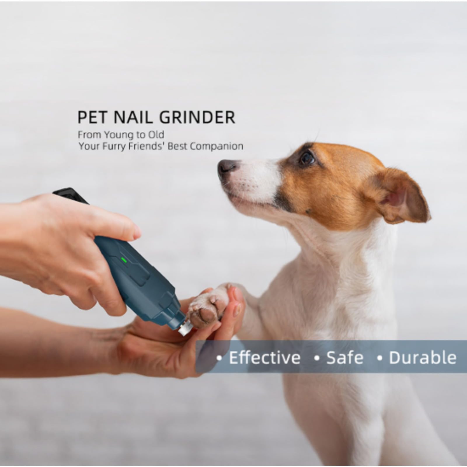 SWZEC Quiet Rechargeable Dog Nail Grinder - LED Lights & Breed-Specific Ports (Blue) - image 2