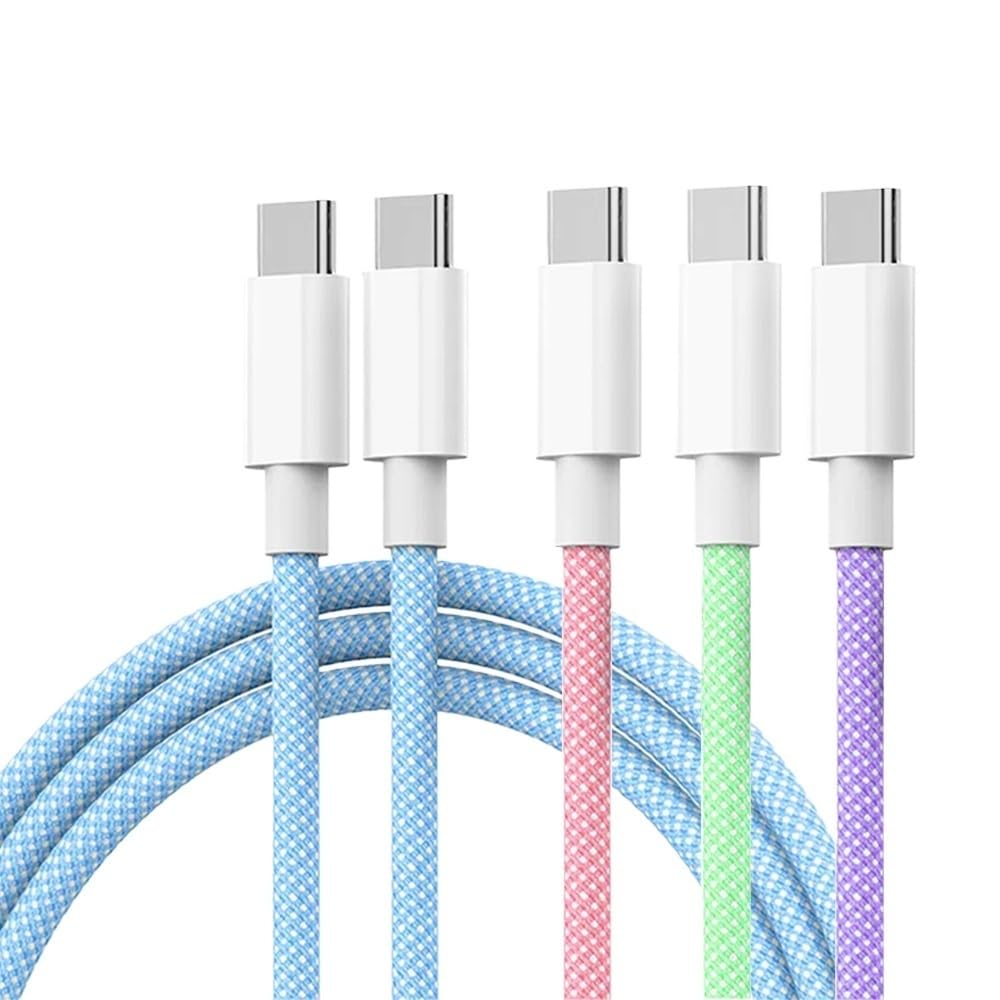 PD - Cable USB C a tipo C de 60 W de color de carga rápida (2 m, 4 piezas)