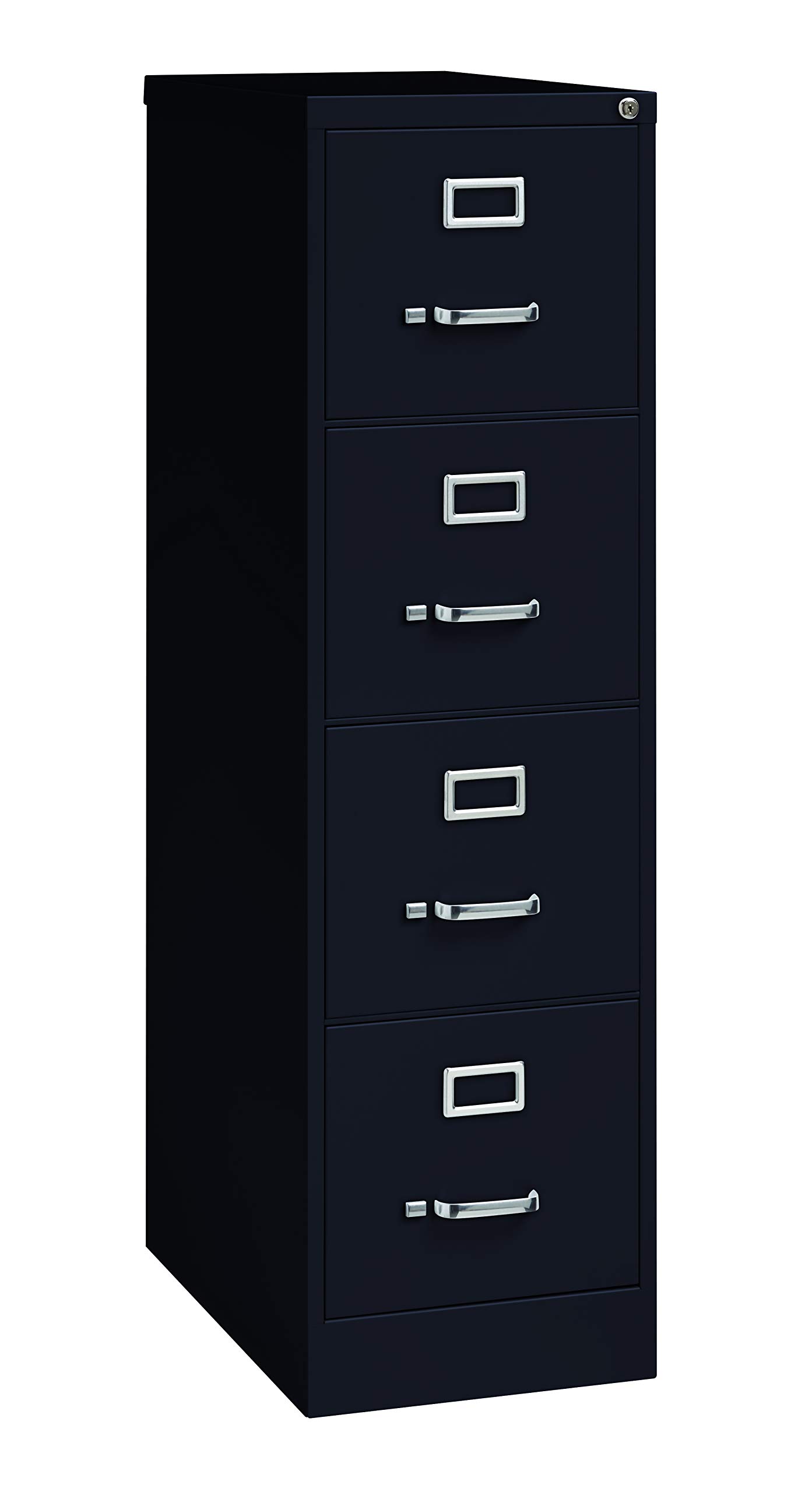 Hirsh Industries 25" Deep Commercial 4 Drawer Letter Size High Side Vertical File Cabinet Color: Black