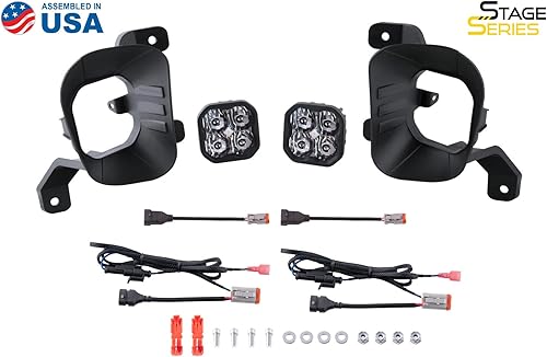 Miniatura 8 de Diode Dynamics Serie Stage de 3 pulgadas SAE, DOT Ram, kit de luces antiniebla verticales, niebla SAE blanca Max