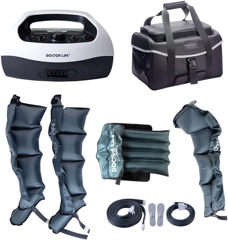 Full Body Recovery System : Sequential Air Compression Device, Foot and Leg Recovery Boots, Arm and Waist, Improved Blood Circulation and Fast Recovery (SP-2000, XL)