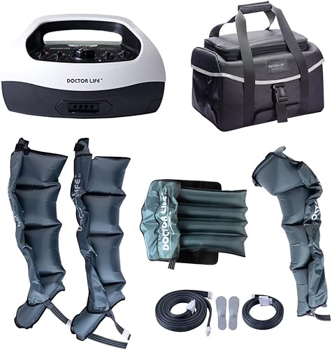 Miniatura 10 de DOCTOR LIFE Sistema de terapia masajeador de piernas, circulación linfática y comprensión de sange, juego DL2003V3 110Volt, 60Hz, tamaño mediano,