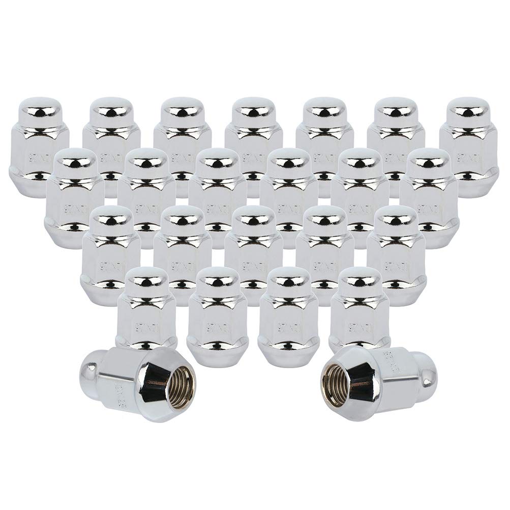 ROADFAR 24Pcs Wheel Lug Nuts 12x1.25 Closed OEM Factory Lug Nuts Set Tall 1.38 * 0.90