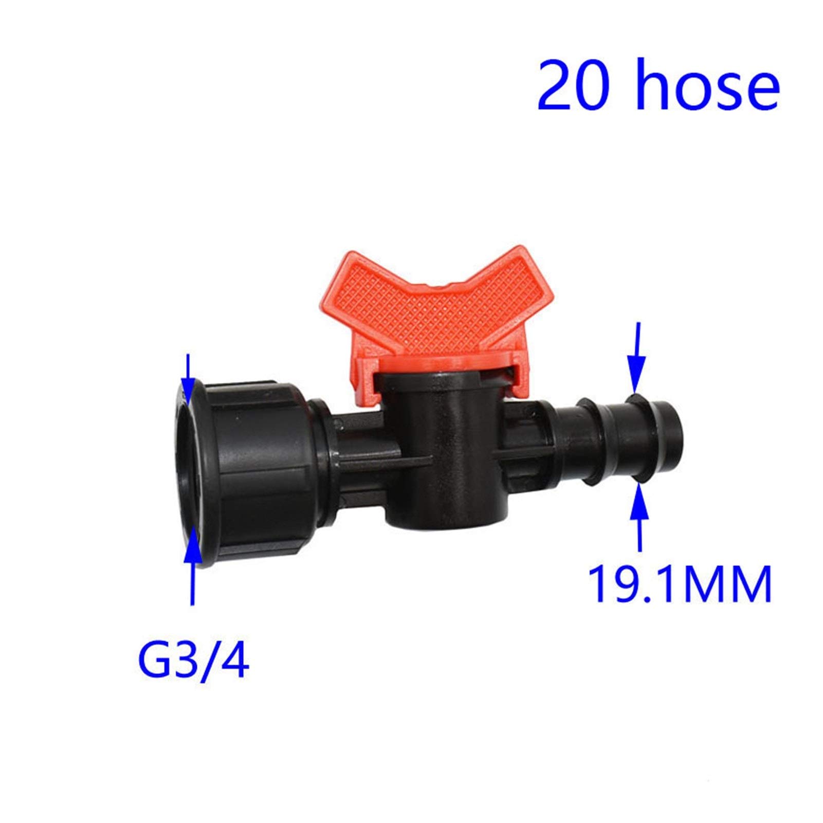 Boquilla de nebulización para riego de jardines LR Rosca hembra 1/2" 3/4" for 16mm 20mm manguera de jardín grifo 1/2 3/4 manguera de riego adaptador de la válvula de agua Mini llave de paso de conecto