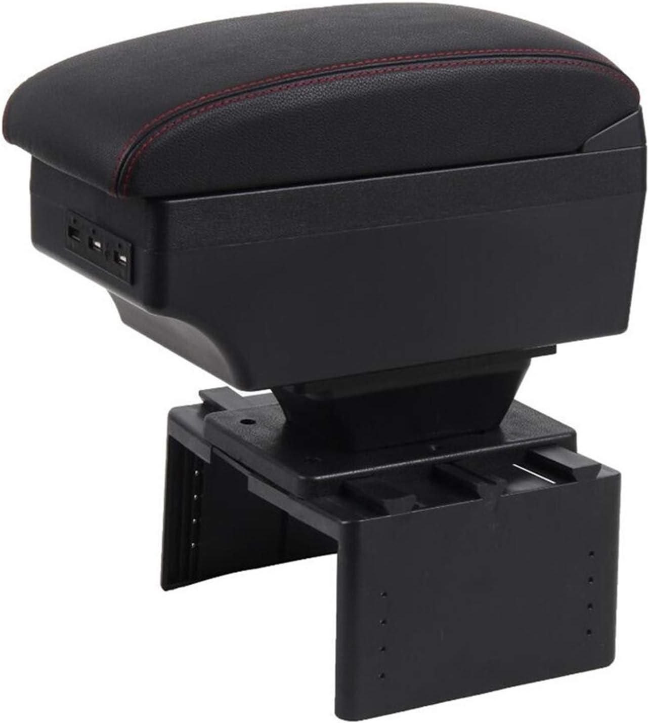 Armrest for v1 central console leather storage box car content box with cup holder ashtray accessories car stylin for cars (Color Name : C Style Beige)