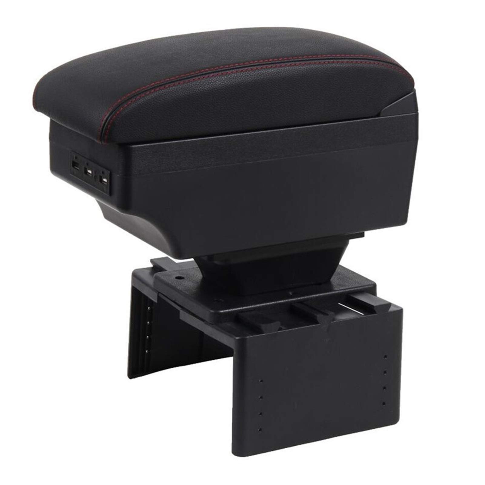 Armrest for v1 central console leather storage box car content box with cup holder ashtray accessories car stylin for cars (Color Name : C Style Beige)