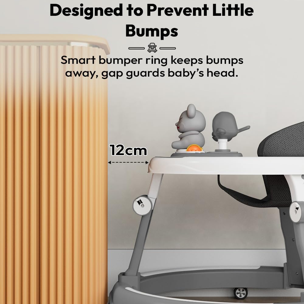 StarAndDaisy Baby Walkers for 9 Months+ Baby Boy Girl /360°Walker for Kids with 7 Level Height Adjustment/Walker for Baby with Switchable Food & Musical Toy Tray. 2