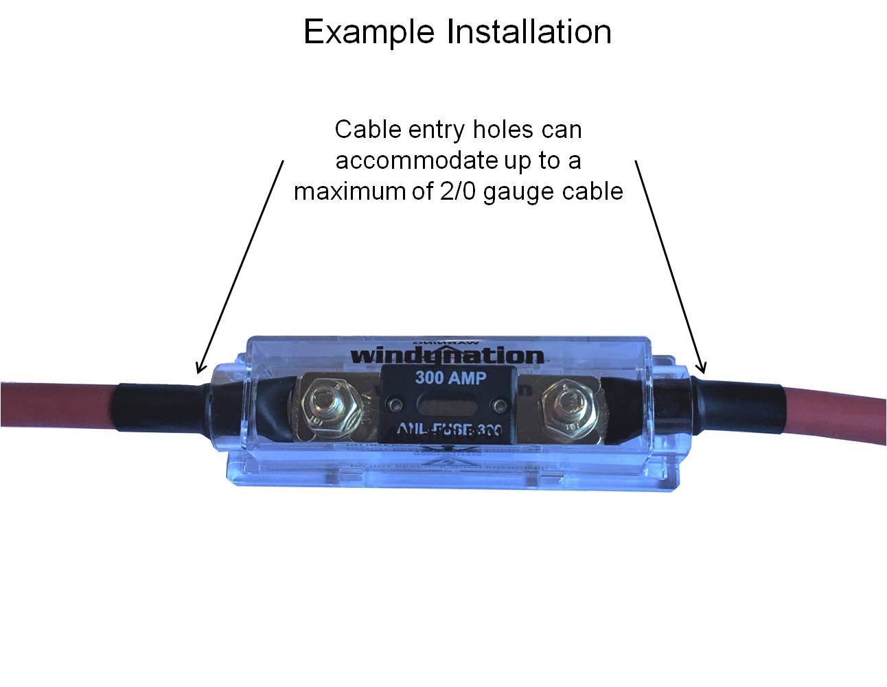 WindyNation ANL Fuse Holder + Fuse (2pcs 250A)