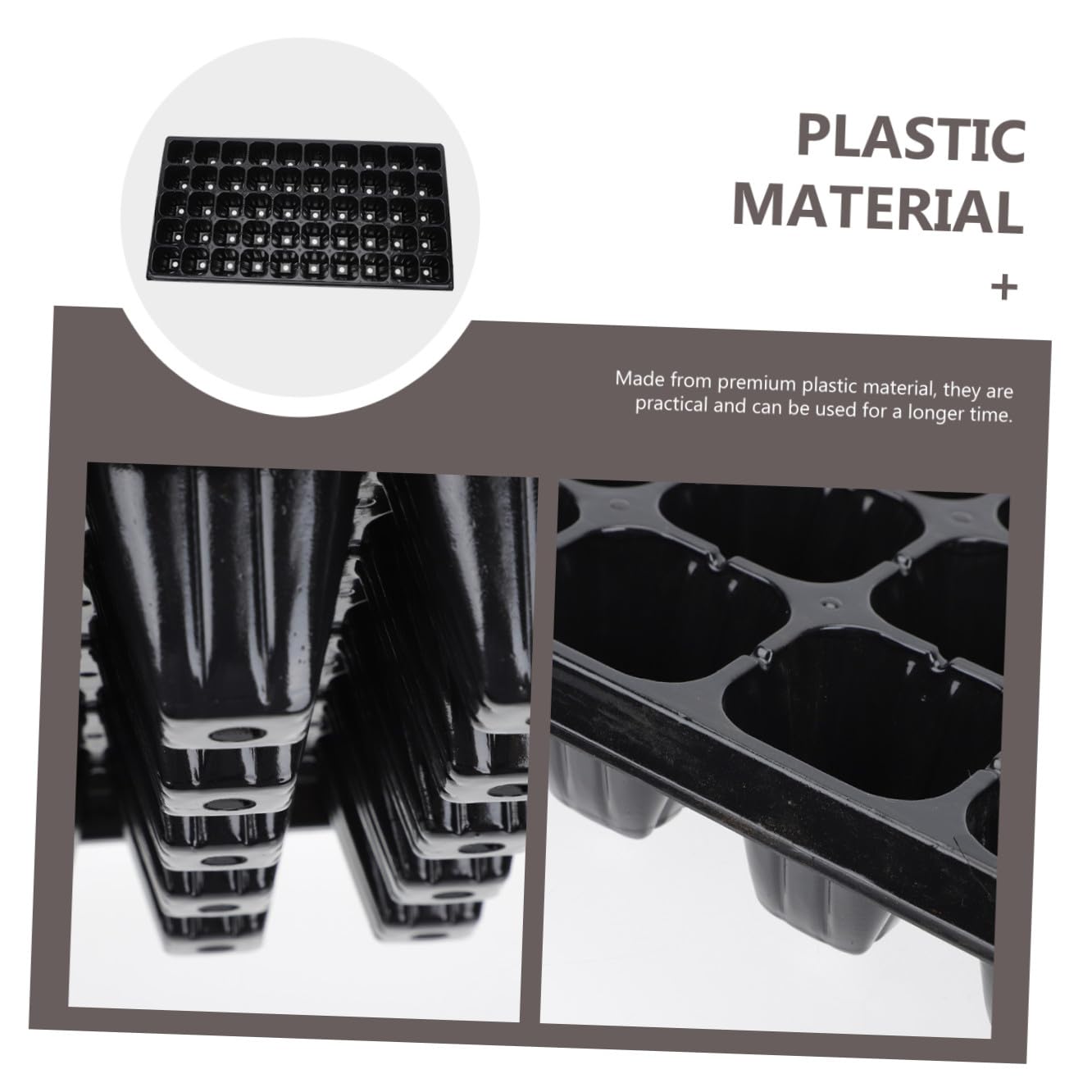 Toddmomy 10piezas Bandejas De Germinación De Plantas Unidades Placa De Germinación para Viveros Contenedor De Herramienta De Jardinería Material Plástico No Deformable