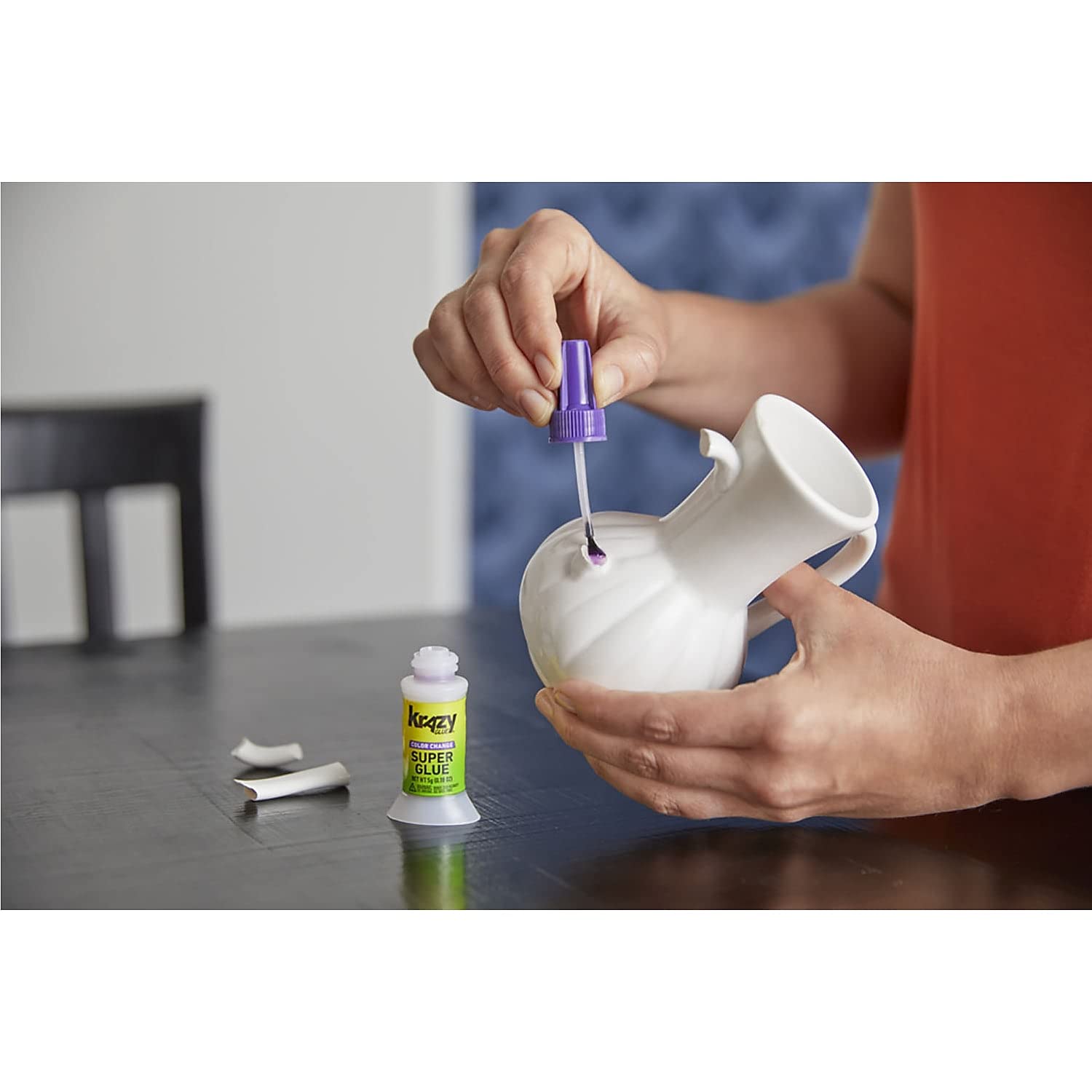 Krazy Glue Color Change Brush On Glue, 0.18 Oz, Dries Clear