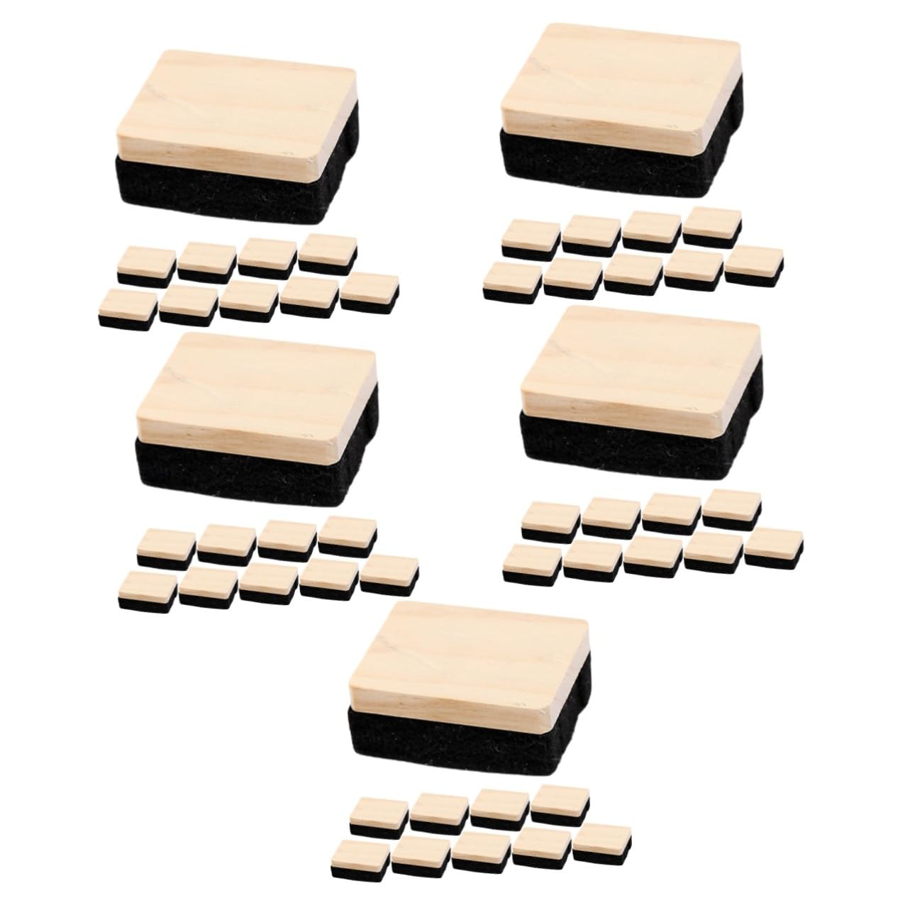 jojofuny 5 Sätze Radiergummi Kreidestaubtuch Planke Kreidebretter Multipack Mini-tafellöscher Staubfreie Tafelradierer Lehrerbedarf Für Den Unterricht Hölzern 10 Stück * 5