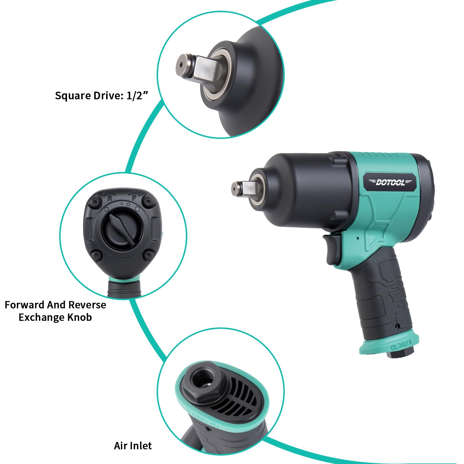 Dotool Air Impact Wrench - 880 ft-lbs Torque -3 Dotool Air Impact Wrench - 880 ft-lbs Torque -3