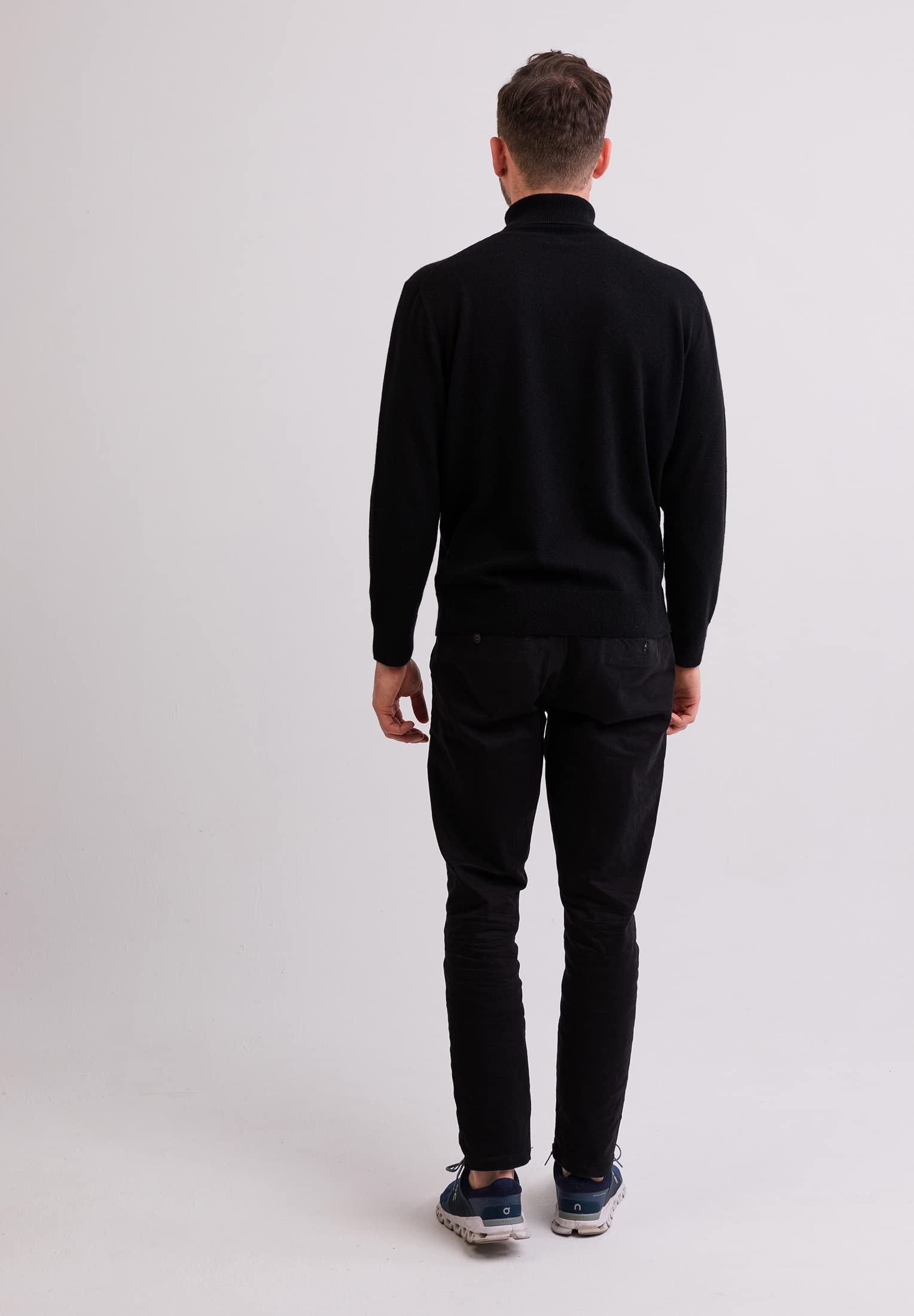100% Kaschmir Herren Pullover | Sweater Rollkragen 2-fädig