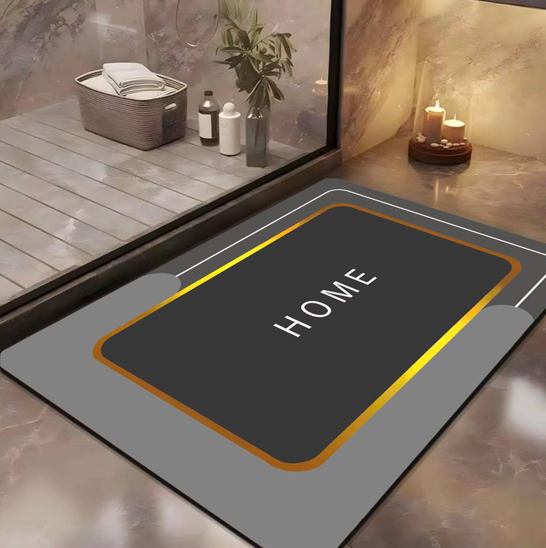 Yellow Weaves Tapete antideslizante para remojo de agua, tapete de baño antideslizante absorbente de agua, tapete de secado rápido para baño, tapete de puerta para el hogar, cocina, oficina, cocina