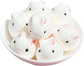 MKSDDF-10PCS Little White Rabbit Marshmallow Halal Marshmallows Large Marshmallows Marshmallows Sweets Vegan Marshmallows Cake Decorations Meal Decorations Cake Baking Decorations