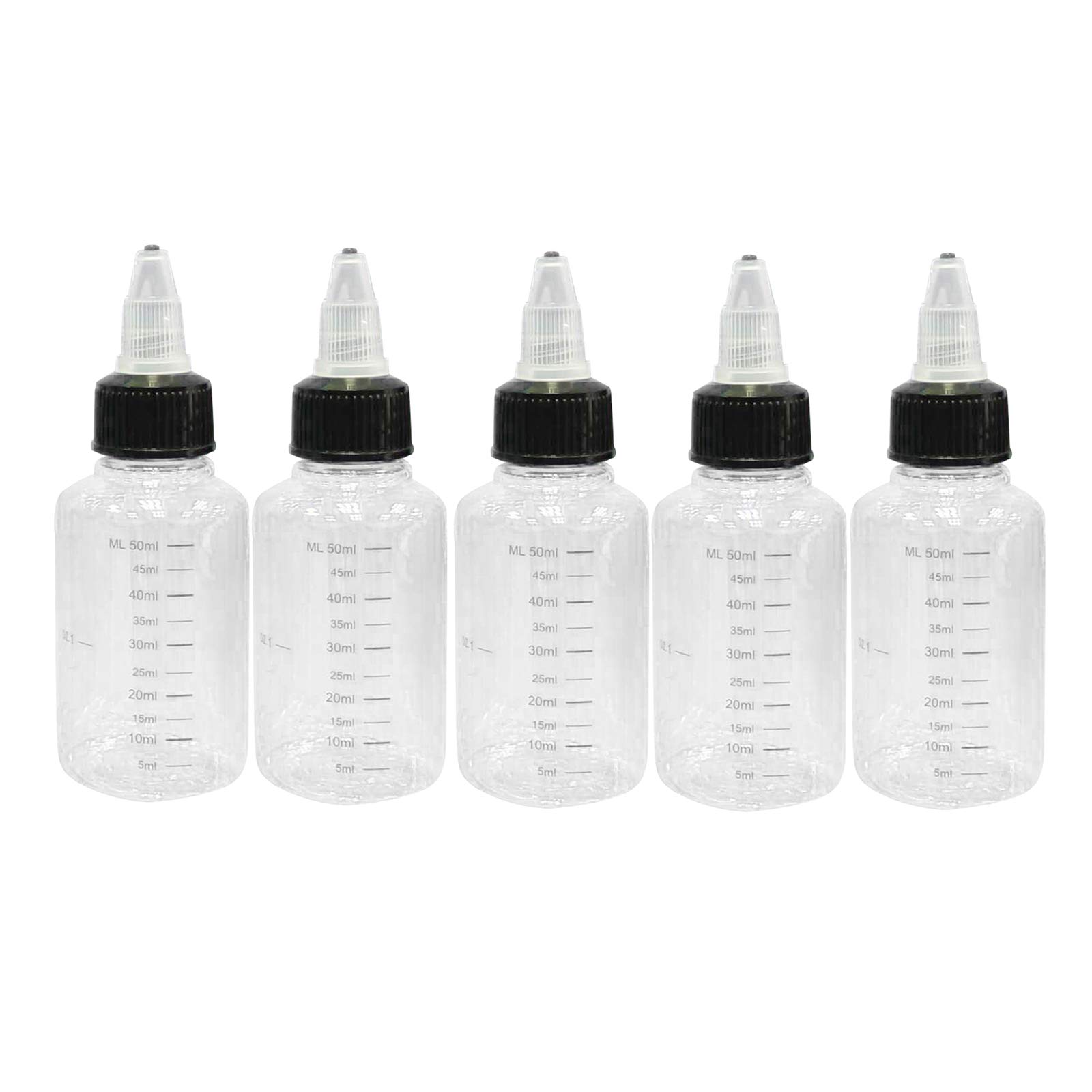 JAZZY PEARLS 5pcs 30/60/100/120/250/500ml Tattoo Ink Bottle with Twist Cap + Scale 60ML-image-24