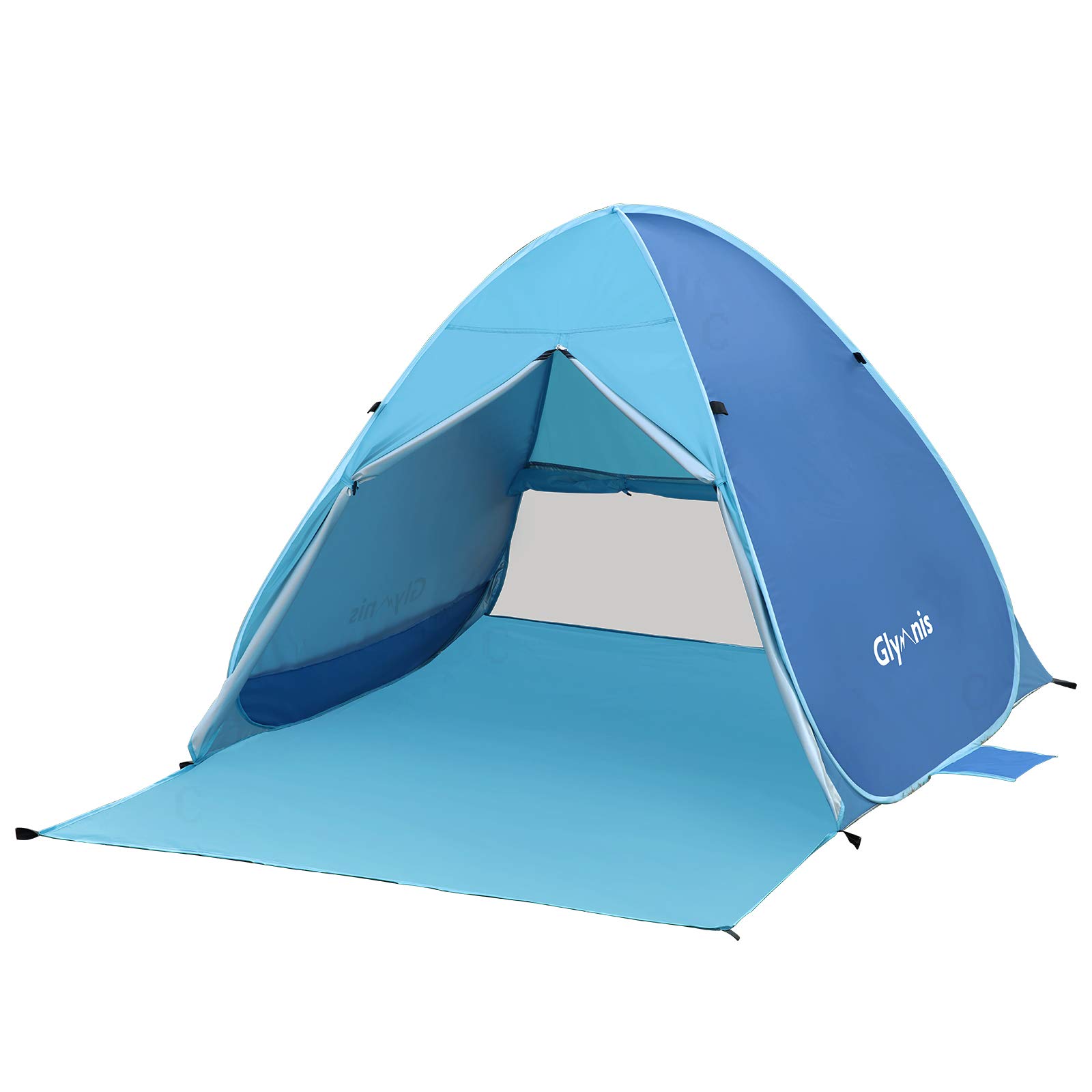 Glymnis Tente De Plage Tente De Plage Pop-up Automatique - Protection Solaire - Protection Abri De Plage Pop Up