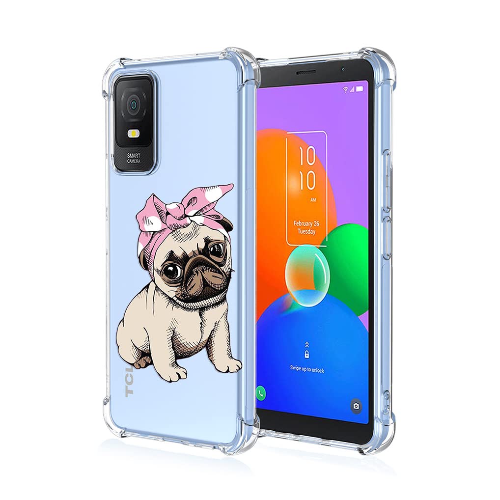 HONLEN Custodia Per TCL 403 – Cover Trasparente Sfumata In TPU – Angoli Rinforzati Con Airbag – Antigraffio E Antiurto - 4