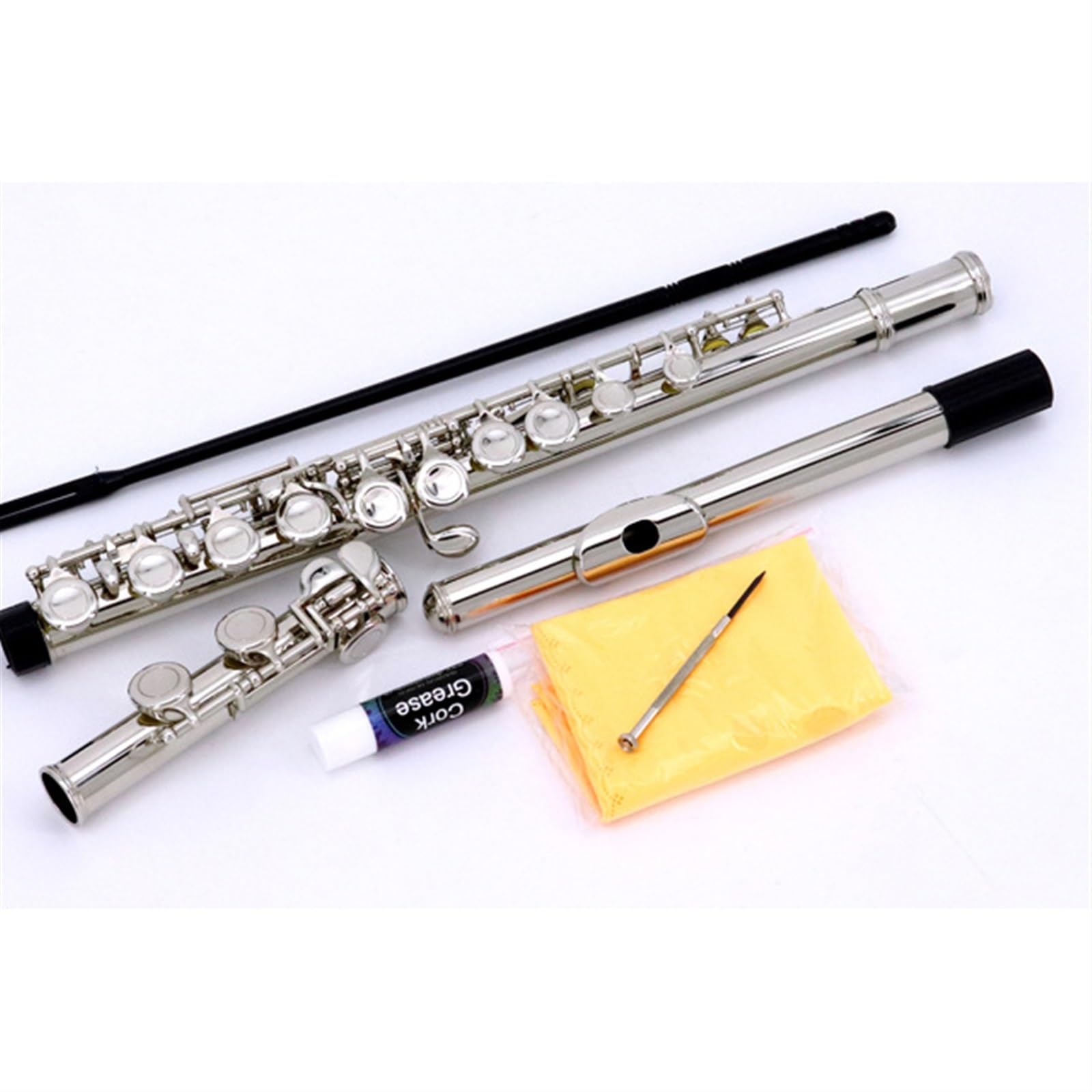 16 Flauto Traverso In Rame Bianco Con Chiave In Do Placcato In Argento A Fori Chiusi Con Chiave In Mi Flauto Diviso Livello Di Prestazioni Professionale Per Principianti