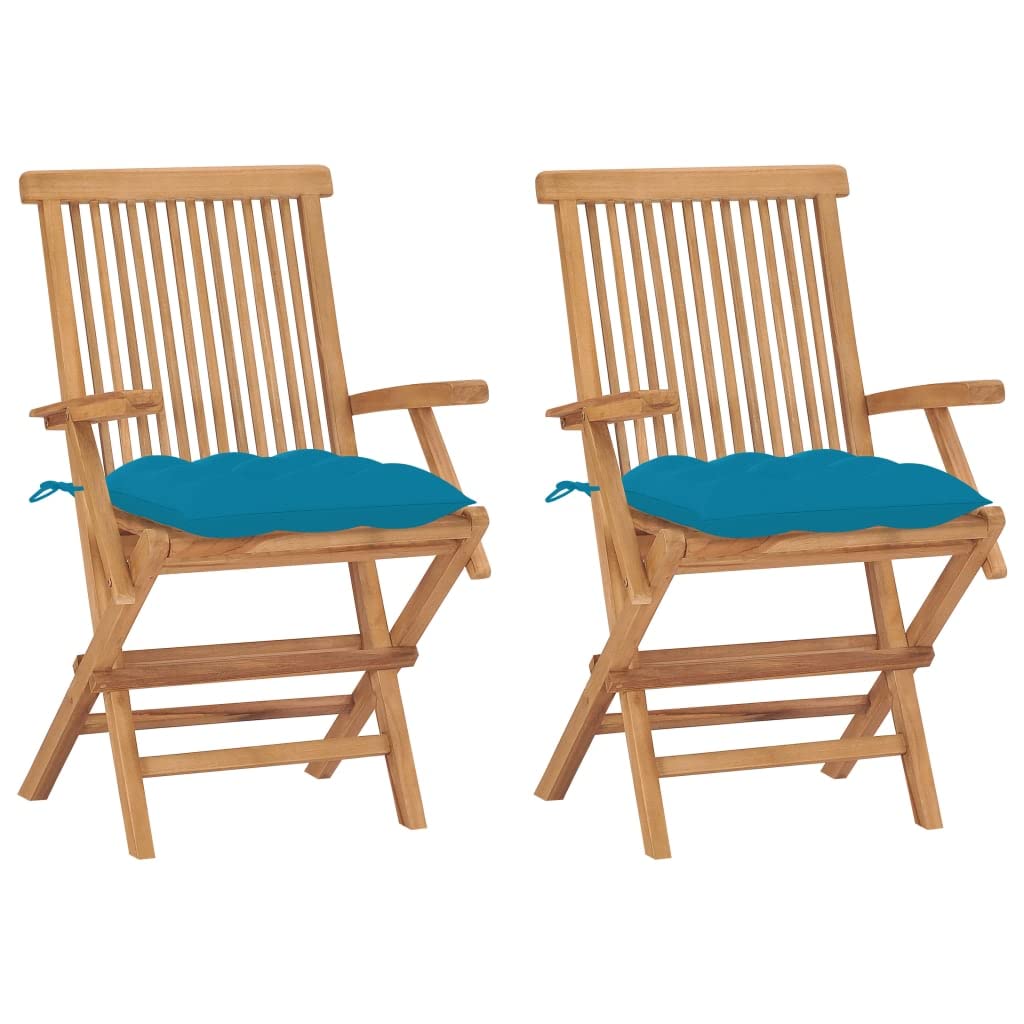 Chaises de Jardin Pliables en Teck Massif Mangloder - Fini le Manque de Confort en Extérieur