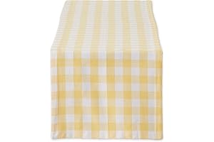 DII D.A.M. Checkered 100% Cotton Gingham Table Runner