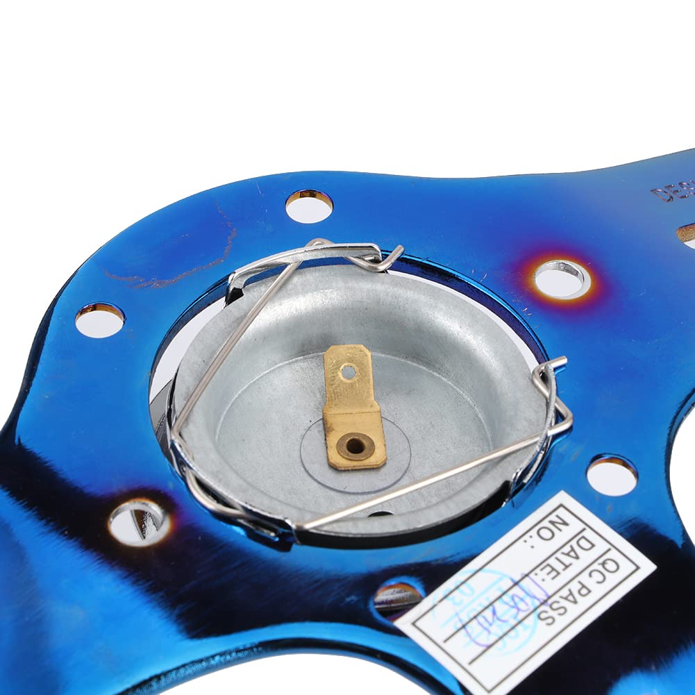 Volante de carreras estilo NARDI 350 mm 14 pulgadas Cuero perforado negro 6 pernos Medio plato Reemplazo de volante universal para autos deportivos Vehículos de alto rendimiento