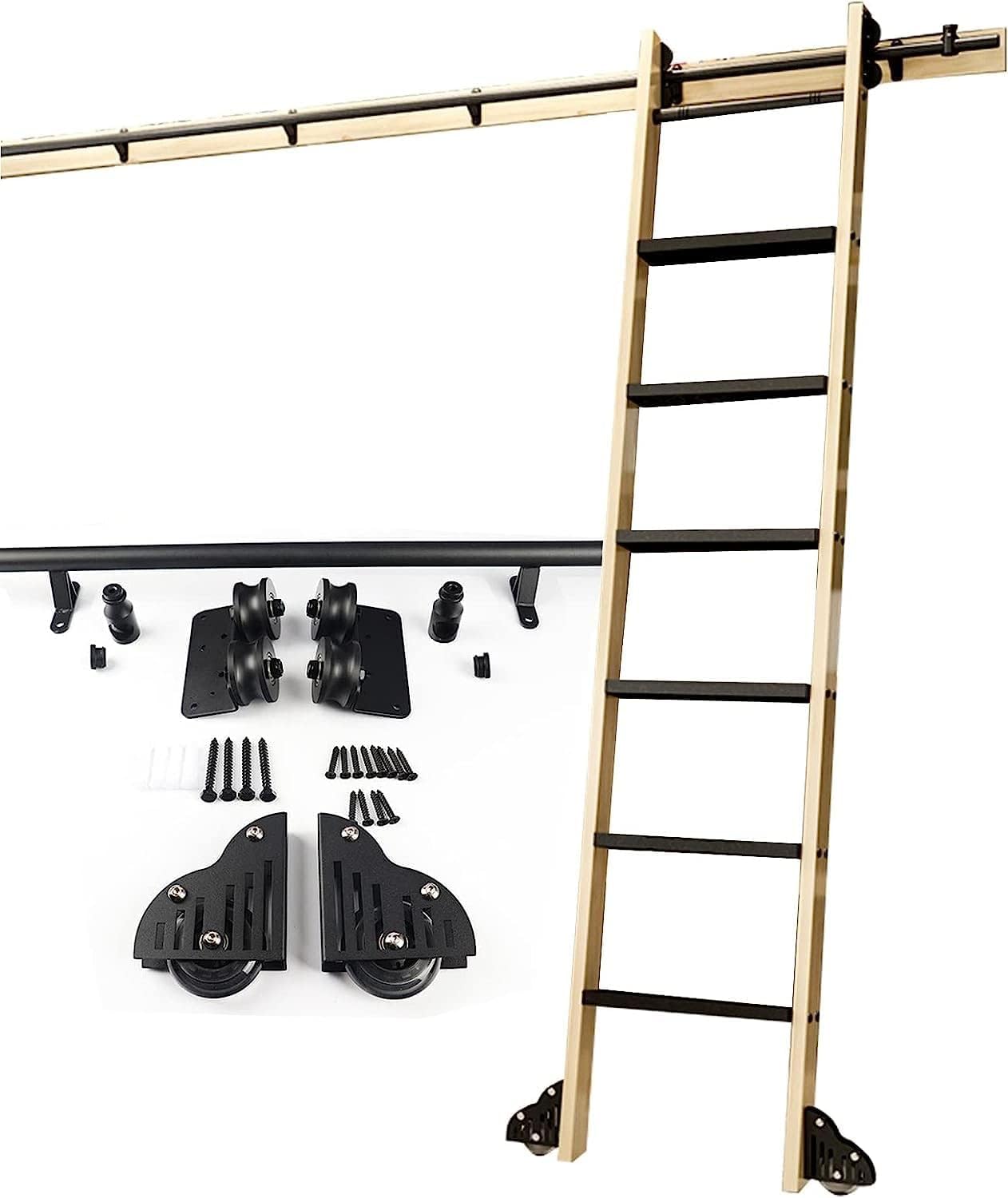 Kit quincaillerie pour porte de grange coulissante en acier au carbone pour placard