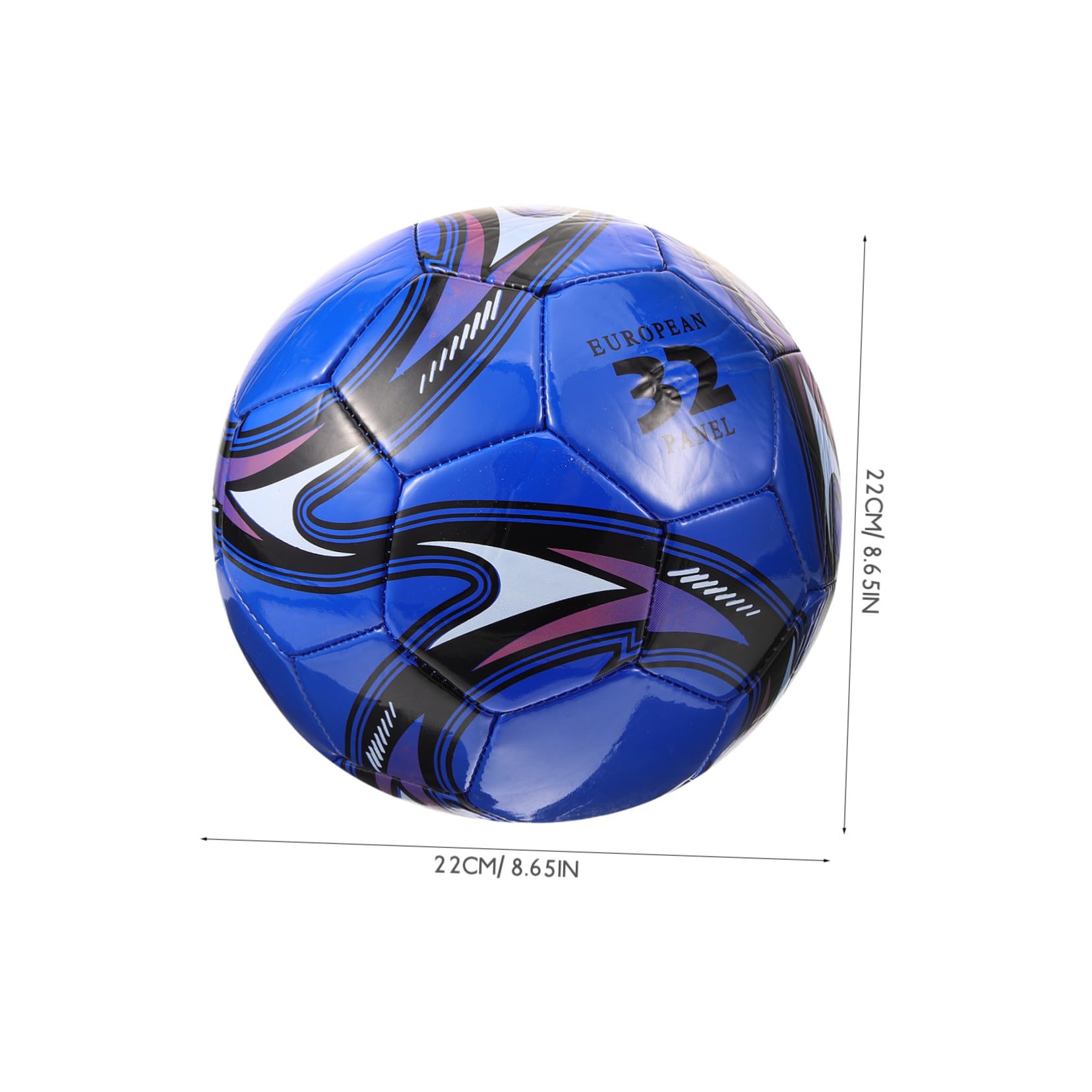 VICASKY Pallone da Calcio N 5 in PVC Blu per Bambini e Toddler | Uso per Allenamento e Partita, Portatile Alta Elasticità, Finitura Resistente All'usura