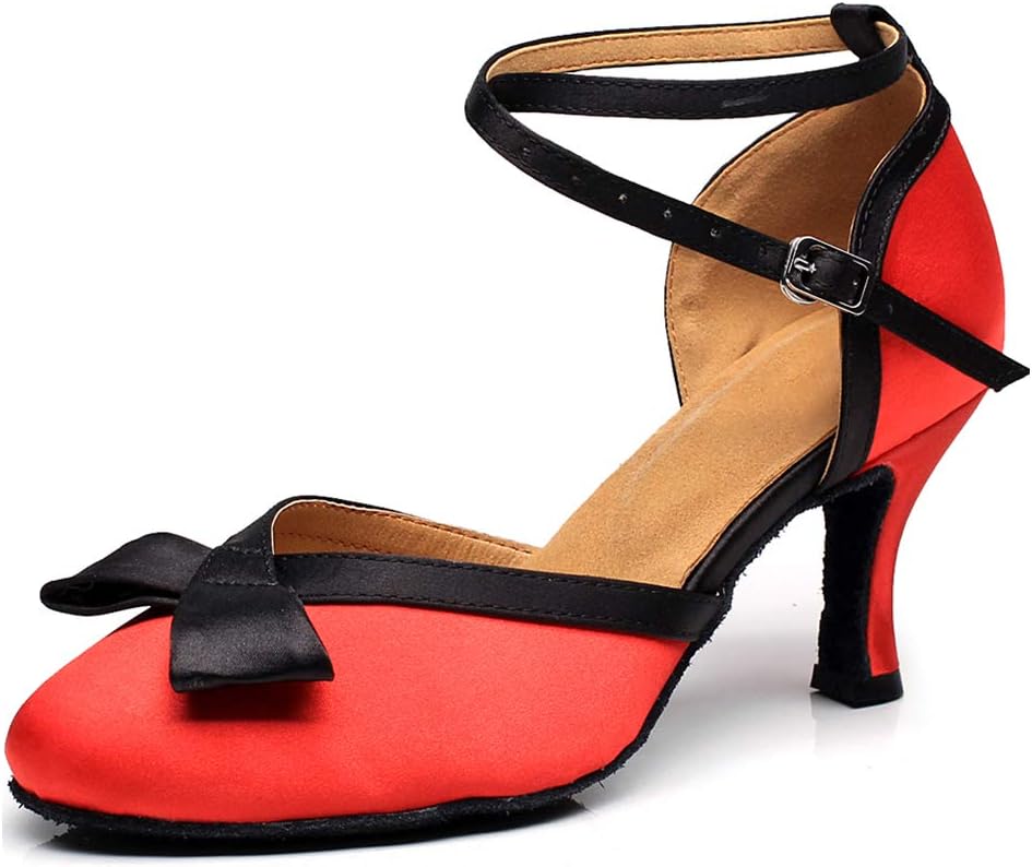 JUODVMP Gesloten Teen Latin Dans Schoenen Ballroom Dans Hakken Vrouwen