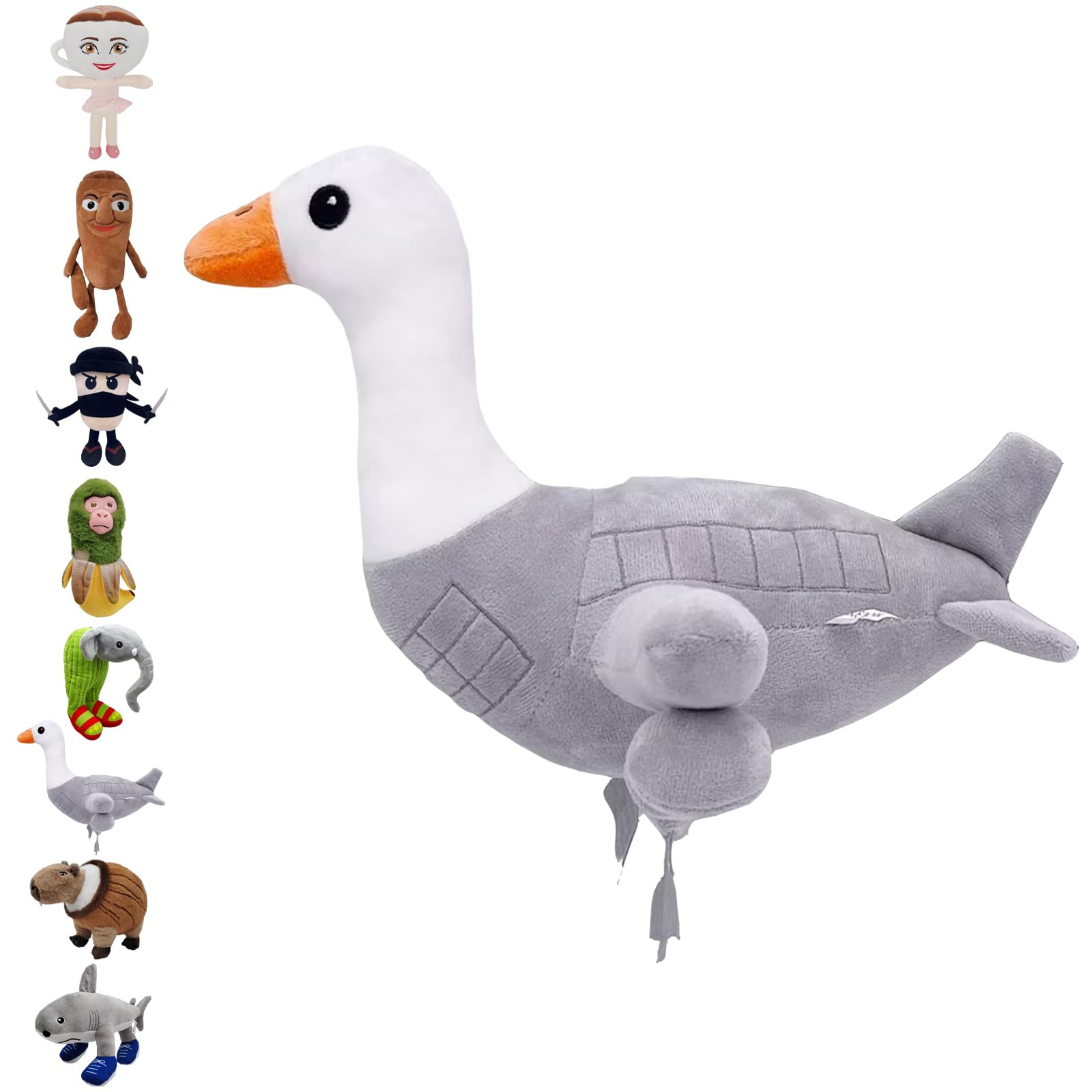 CWENDANER Tralalero Tralala Plush (35 cm) Italian Brain, morbido peluche per bambini, regalo di compleanno e personaggio da collezione (grande oca volante)