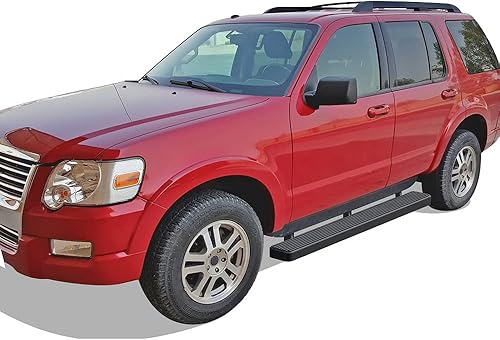 Miniatura 6 de HD Ridez Estribo lateral de 6 pulgadas, acero inoxidable, color negro, compatible con Ford Explorer 2006-2010 de 4 puertas (excluye modelos con CA