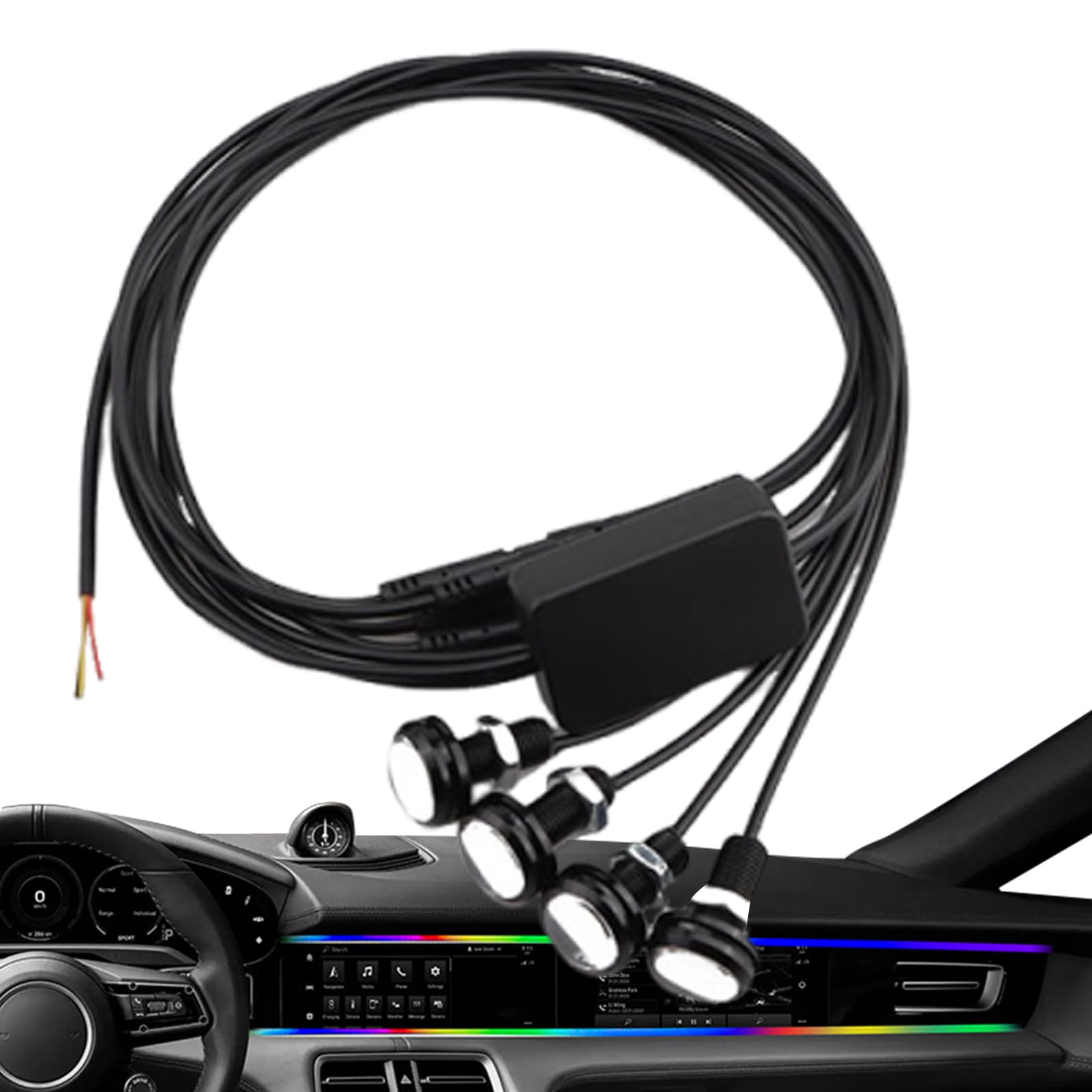 Kit de bajo brillo de LED de motocicleta para evitar colisiones traseras 8