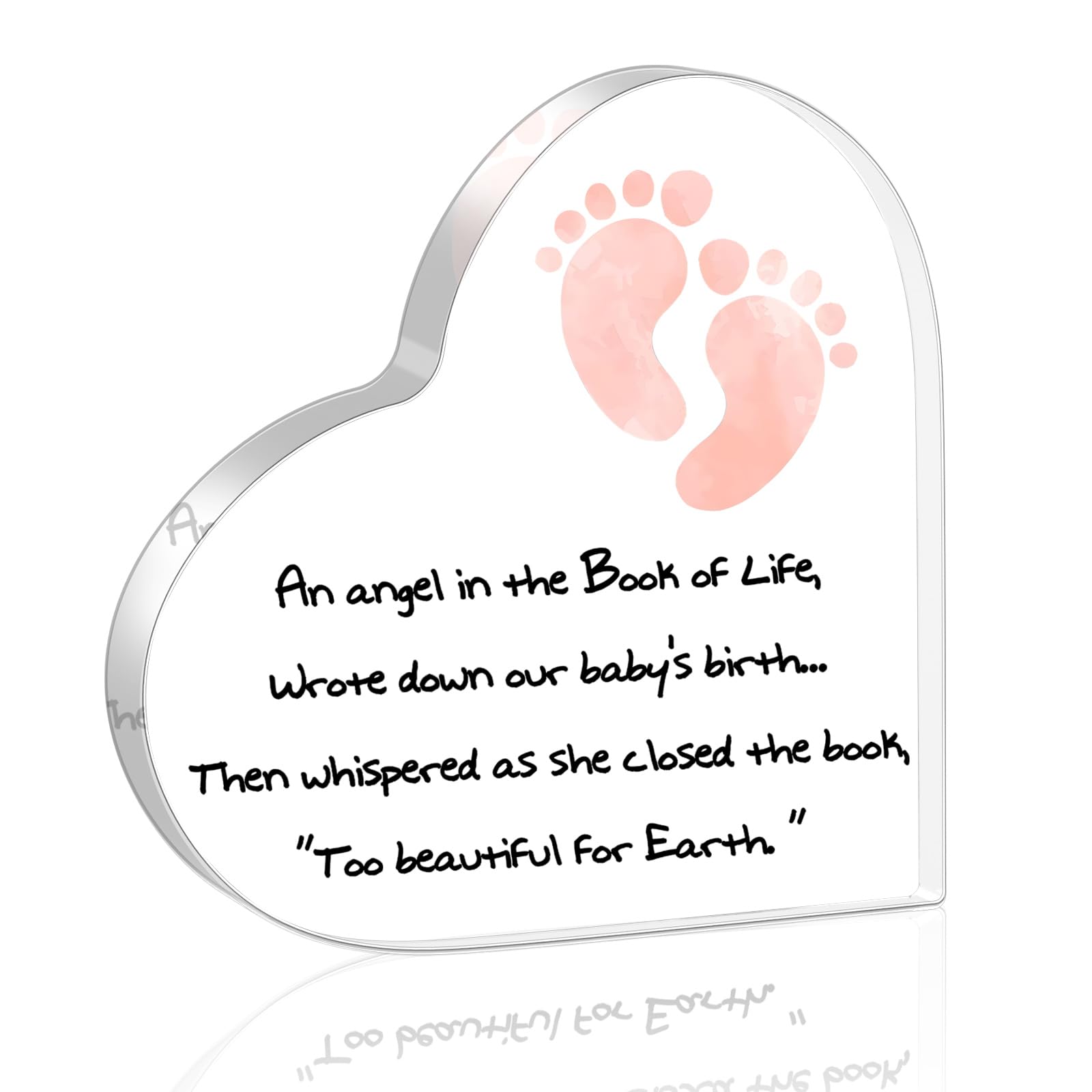 Miscarriage Presents for Parents, Loss of Baby Sympathy Memorial Presents for Loss of Baby Acrylic Keepsake, In Memory Of Loved One Sign, Grief Bereavement Remembrance Sign Plaque Decor