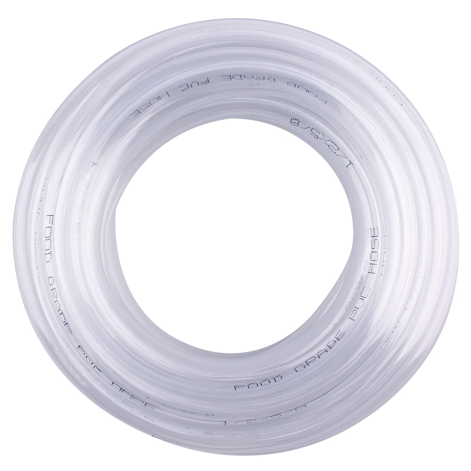 DERNORD PVC Tubing 1/2"ID X 5/8"OD Flexible Clear Vinyl Hose 10 Feet for Food Grade