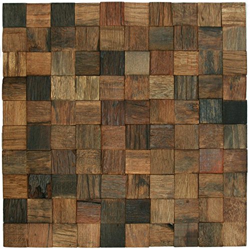 CNK Tile Reclaimed Boat Wood XL Tile - 12" x