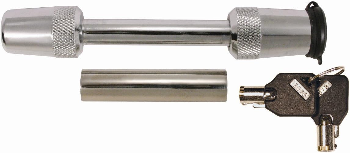 TrimaxUniversal Stainless Steel Receiver Lock - Fits 1/2" & 5/8" with Sleeve SXTS32, Clam Packaging