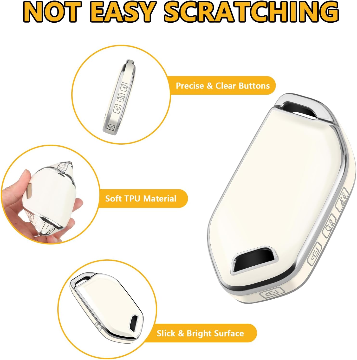 FT FUNTOR for KIA Key Fob Cover with Keychain, 5 Button image 3